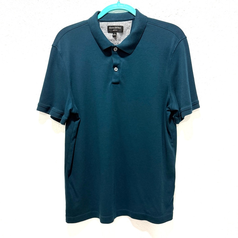 Banana Republic 100% cotton Teal men's polo‎ Shirt L